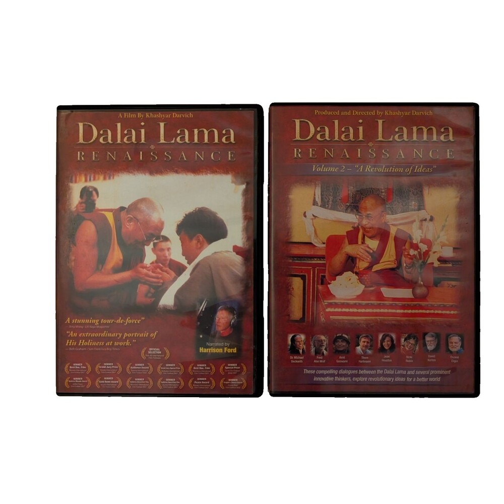 Dalai Lama Renaissance Vol 1 & 2 DVD Lot Harrison Ford Khashyar Darvich